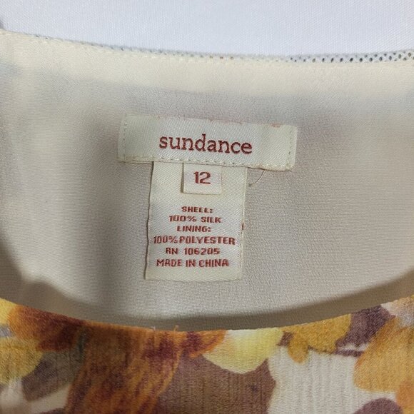 Sundance Women's Evelyn 100% Silk Crepe Slip Dress Watercolor Print Size 12 - Picture 7 of 12
